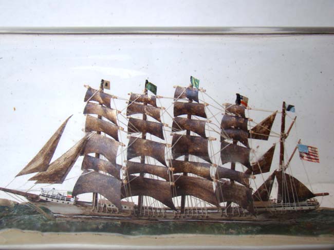 A highly detailed five-masted ship in a Bottle flying the American flag circa 1900 — image 2